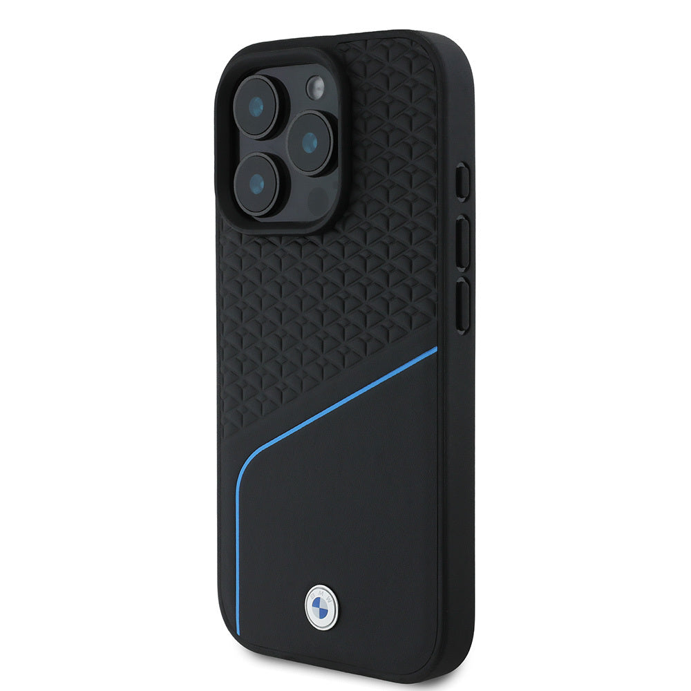 BMW iPhone 16 Pro Orjinal Lisanslı Magsafe Metal Logolu Dokulu ve Çizgili Deri Telefon Kılıfı-2 BMW iPhone 16 Pro Orjinal Lisanslı Magsafe Metal Logolu Dokulu ve Çizgili Deri Telefon Kılıfı-2